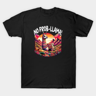 Funny Peruvian No Plob - Llama Andean Pride Flora T-Shirt